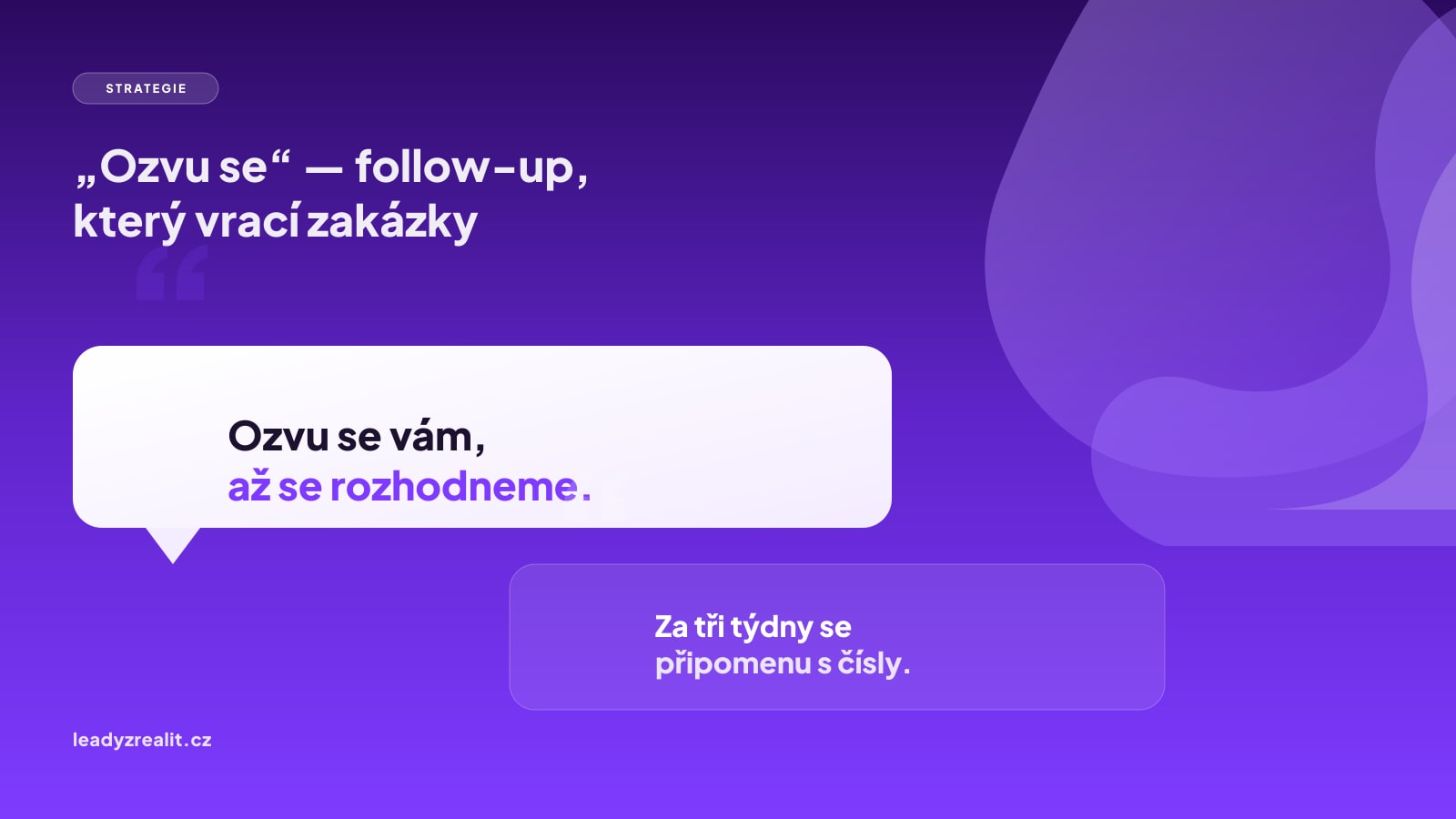 Follow-up v realitách: co dělat, když majitel řekne, že se ozve